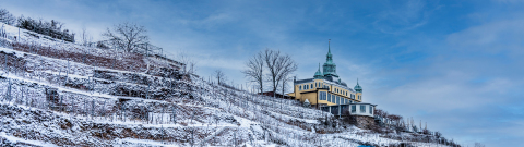 Spitzhaus im Winter