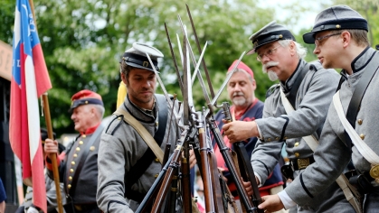 Die Virginia Volunteers zur Eröffnung der Karl-May-Festtage